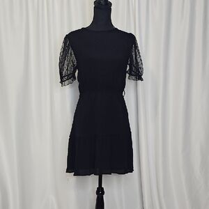 Chic Black Lace Mini Dress